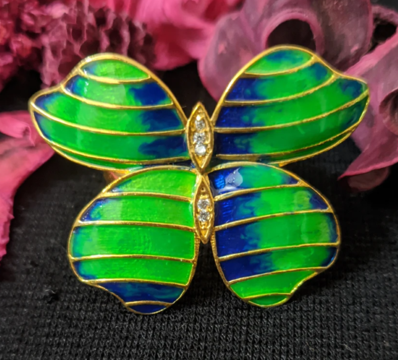 green blue butterfly